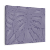 Violet Monstera Canvas Print – Botanical Wall Art