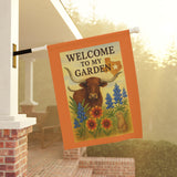 Welcome to My Garden - Where Wild Beauty Blooms, Rustic Texas Theme Garden Banner, Welcome Home Patio Decor