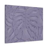 Violet Monstera Canvas Print – Botanical Wall Art