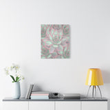 Echeveria Violet Queen Succulent Pattern Canvas Print – Botanical Wall Art