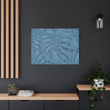 Cerulean Blue Monstera Canvas Print – Botanical Wall Art