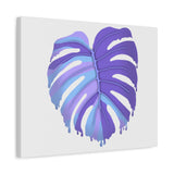 Purple Monstera Canvas Print – Botanical Wall Art