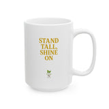 Charming Country Girl Ceramic Mug with Rudbeckia Design - Perfect for Coffee Lovers, Gift for Friends, Daily Inspiration, or Morning Routine