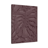 Merlot Monstera Canvas Print – Botanical Wall Art