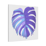 Purple Monstera Canvas Print – Botanical Wall Art
