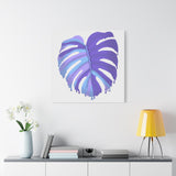 Purple Monstera Canvas Print – Botanical Wall Art