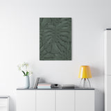 Deep Green Monstera Canvas Print – Botanical Wall Art