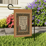 Show Me Your Garden Banner, Decorative Garden Flag, Plant Lover Gift, Outdoor Home Decor, Floral Banner, Garden Art