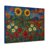 Flower Garden in the Style of Emil Nolde Vibrant Expressionist Art