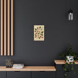 Wild Bramble with Beetle and Butterfly, Botanical Illustration on Canvas