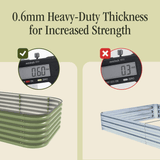 17" Tall 6 In 1 "No Tools Needed" Premium Metal Raised Garden Bed Kit