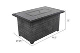 Lassen 4-Piece Firepit Set with Swivel Rocking Chairs