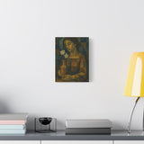 Cubist Woman with Flower Vase Abstract Art Print