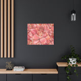 Graptosedum California Sunset Succulent Pattern Canvas Print – Botanical Wall Art