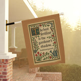 The Best Fertilizer Is The Gardener's Shadow, Garden Banner, Home Decor, Outdoor Decoration, Gardening Gift, Floral Yard Sign, Proverbs Home Accent