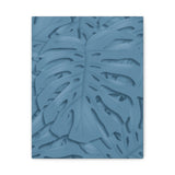 Cerulean Blue Monstera Canvas Print – Botanical Wall Art