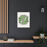 Syngonium Tricolor Pattern Canvas Print – Botanical Wall Art