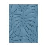 Cerulean Blue Monstera Canvas Print – Botanical Wall Art