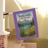 Welcome to My Garden – Rocky Mountain Wildflower Banner, Outdoor Decoration, Floral Flag, Home Decor, Garden Sign, Patio Accessory