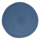 Fennco Styles Modern Everyday Textured Placemats 15 Inches Round, Set of 4 – Black Woven Table Mats for Home, Dining Room Décor, Banquets, Indoor & Outdoor and Special Events