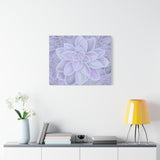 Graptopetalum Murasaki Succulent Pattern Canvas Print – Botanical Wall Art