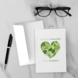 You’re The Moss Pole To My Monstera Greeting Card #3 – Blank Inside With Envelope, 5" x 7"