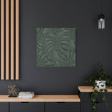 Deep Green Monstera Canvas Print – Botanical Wall Art