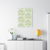 Snow Queen Pothos Pattern Canvas Print – Botanical Wall Art