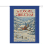 Welcome Christmas Snowy Appalacian Home Place Garden Banner