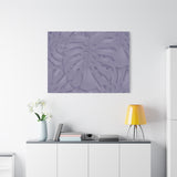 Violet Monstera Canvas Print – Botanical Wall Art