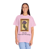 Chivalry with Violets T-shirt: Timeless Gift for Kind Souls