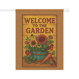 Rustic Garden Charm Banner – “Welcome to the Garden” - Floral Outdoor Decor, Gardening Gift, Butterfly Garden Sign, Home & Patio Decor