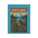 Welcome to the Pacific Northwest Garden Banner | Vibrant Floral Home Decor, Outdoor Garden Flag, Yard Decor, Welcome Sign
