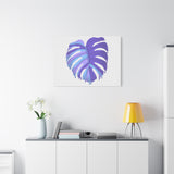 Purple Monstera Canvas Print – Botanical Wall Art