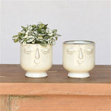 Celia Cachepot, White, Ceramic - Sm - Fancy White