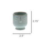 Celia Cachepot, Ceramic - Sm - Teal