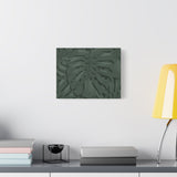 Deep Green Monstera Canvas Print – Botanical Wall Art