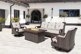 Brooks Wicker Firepit Table