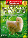 Book cover of 'Community Chickens Guide to Backyard Chickens' with a chick on grass