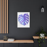 Purple Monstera Canvas Print – Botanical Wall Art