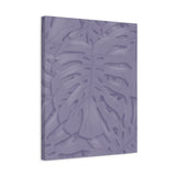Violet Monstera Canvas Print – Botanical Wall Art
