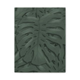 Deep Green Monstera Canvas Print – Botanical Wall Art