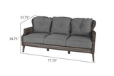 Tenaya 4-Piece Firepit Set with Swivel Rocking Chairs