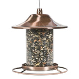 Copper Bird Feeder with Plastic Seed Reservoir Tube and Circular Perch - FREE SHIPPING