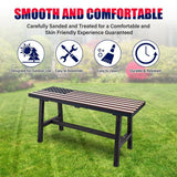 Outdoor Patio Backyard Garden Bench with American Flag Design - FREE SHIPPING
