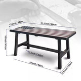Outdoor Patio Backyard Garden Bench with American Flag Design - FREE SHIPPING
