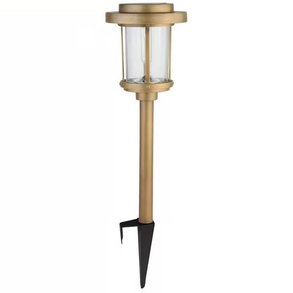 4 Pack - Gold Outdoor Solar LED Light Set - Weather-Resistant Path Yard Lighting - FREE SHIPPING