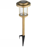 4 Pack - Gold Outdoor Solar LED Light Set - Weather-Resistant Path Yard Lighting - FREE SHIPPING
