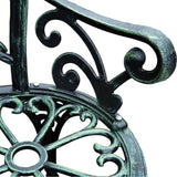Outdoor Patio 40-inch Garden Bench with Backrest in Antique Green Metal Finish - FREE SHIPPING