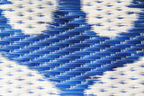 Close-up of blue and white Anchor Blue & White rug